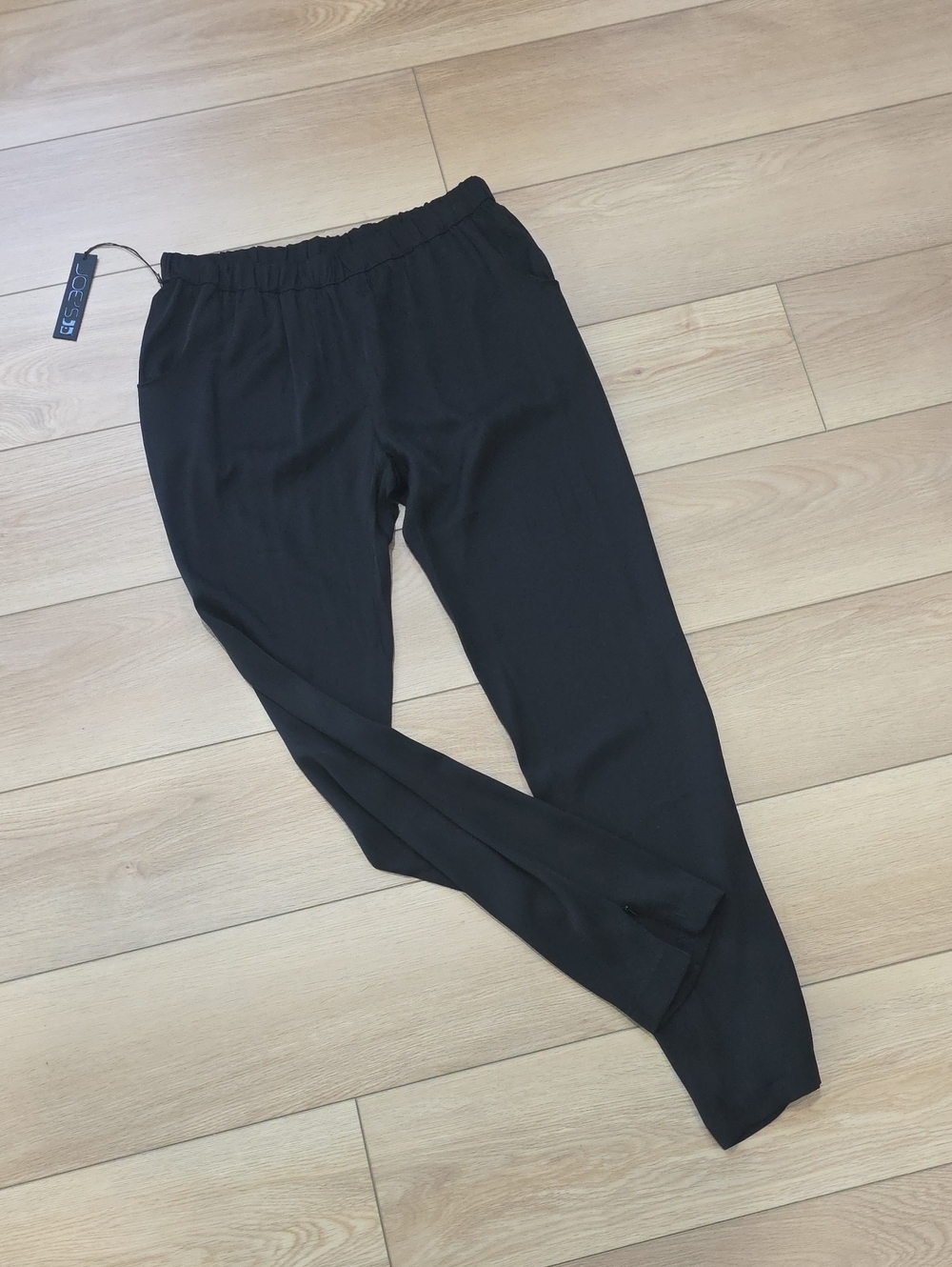 Silk Elastic-Waist Ponte Super Flowy Trousers Flattering Material With Pockets